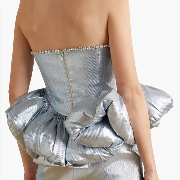 Miss Sohee - Strapless Silver Dress - Picture 3 of 6